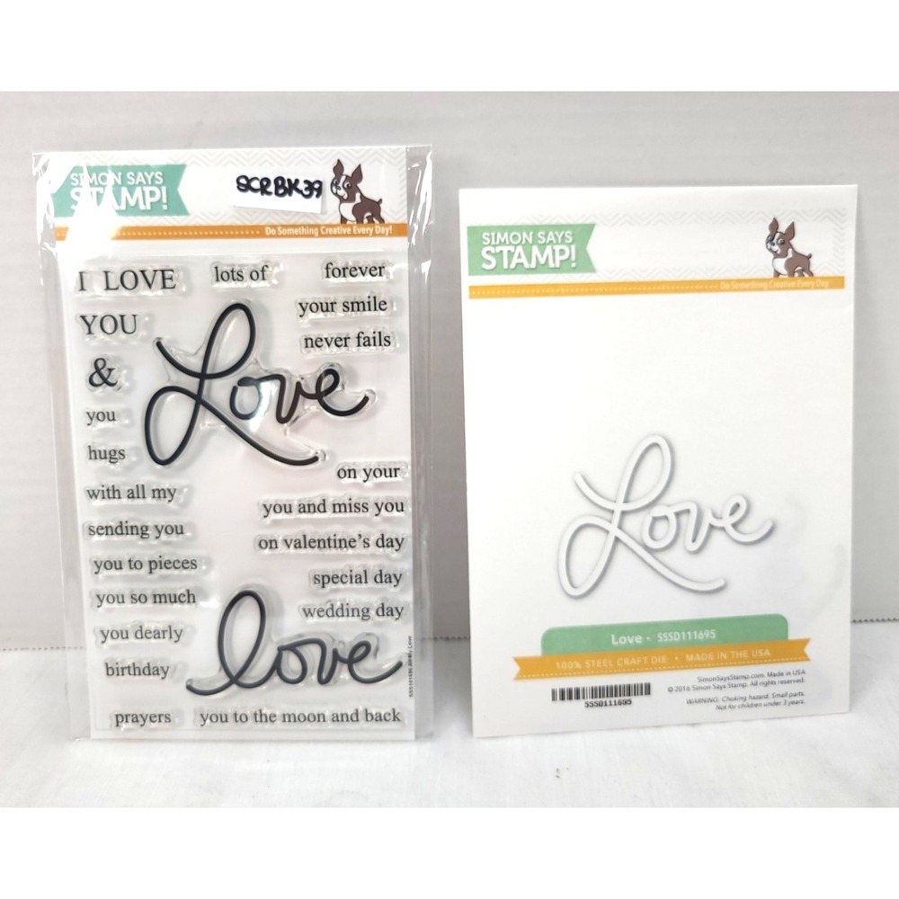 Simon Says Stamp All My Love Clear Stamp and Die Set